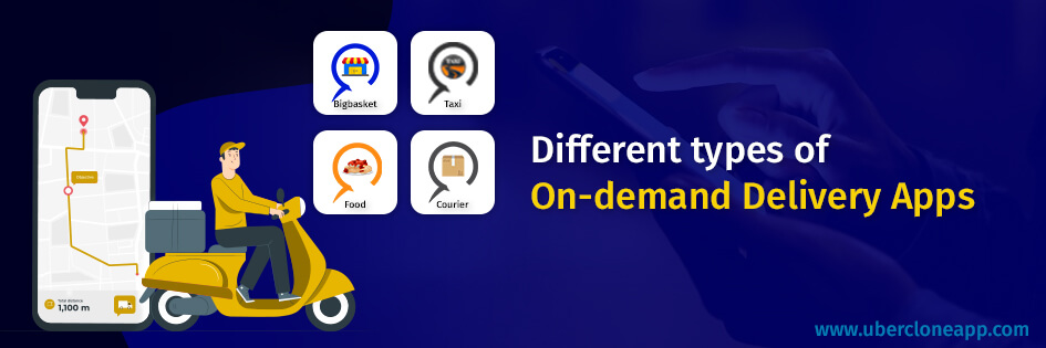 Different types of on-demand delivery apps