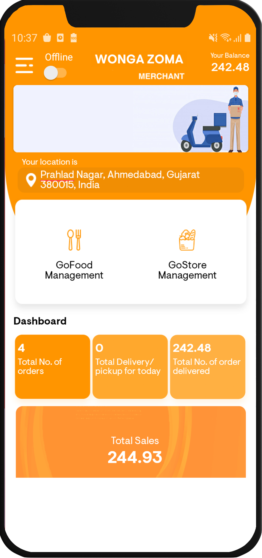 zomato app developer merchant panel feature