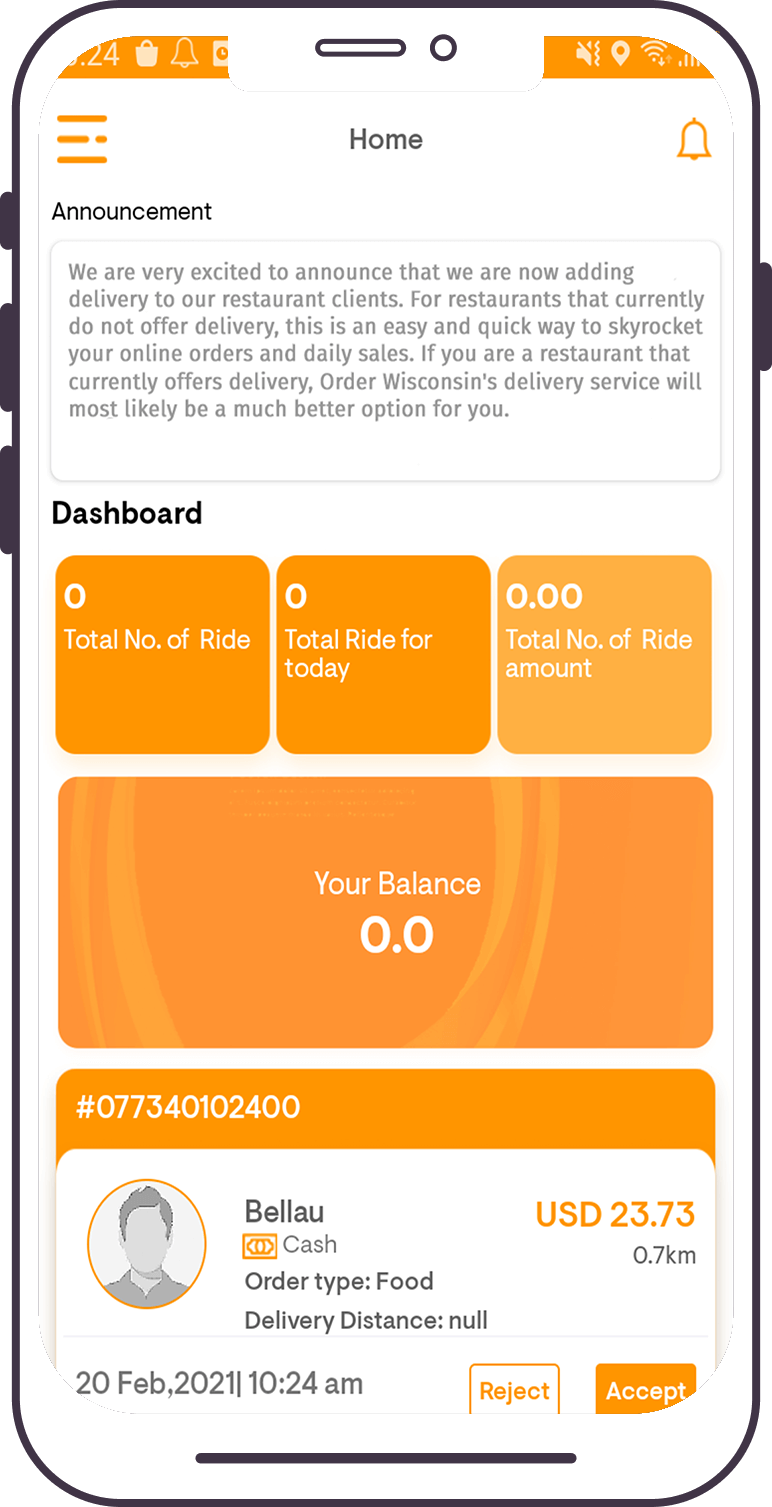 zomato clone script dashboard