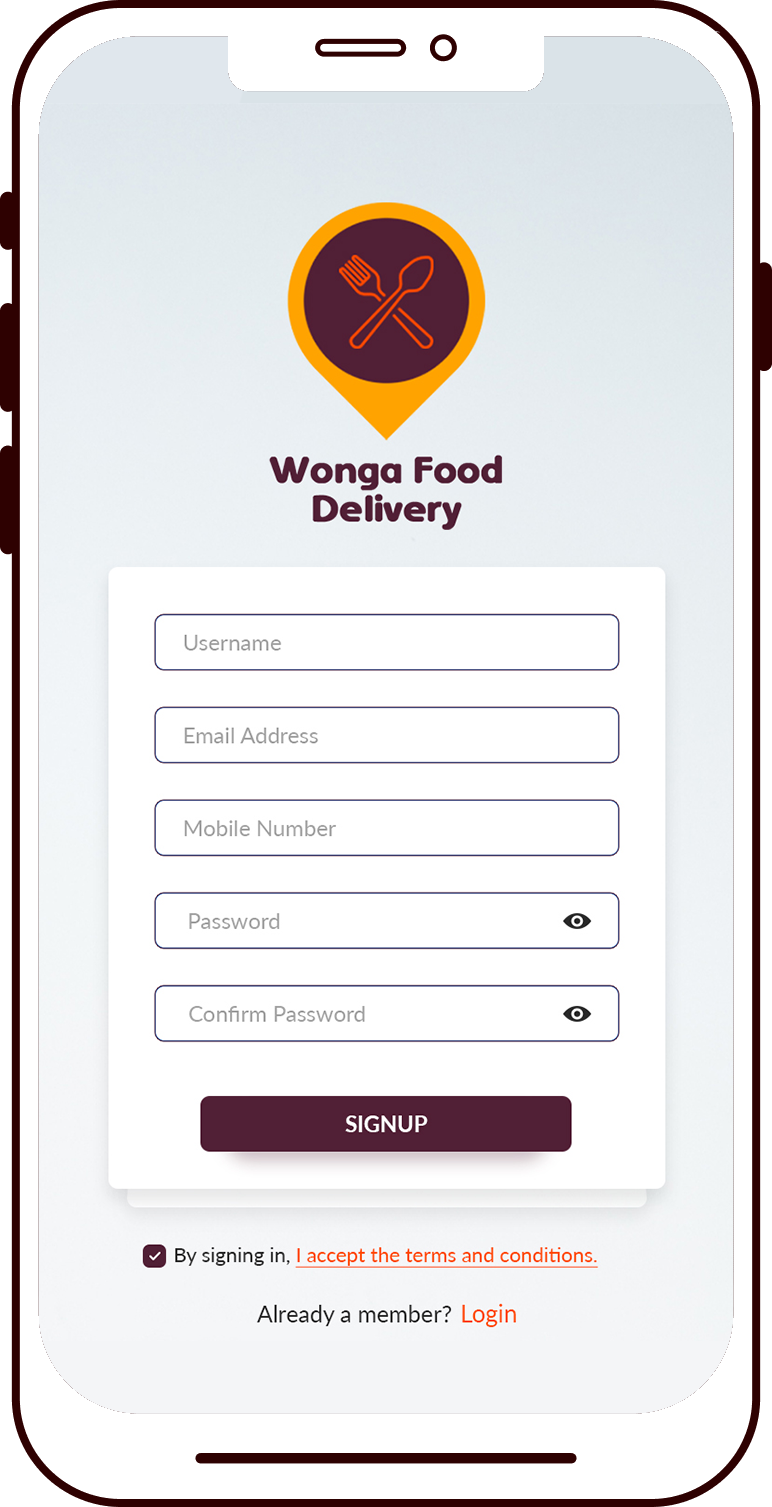 food delivery App's Screenshot-2