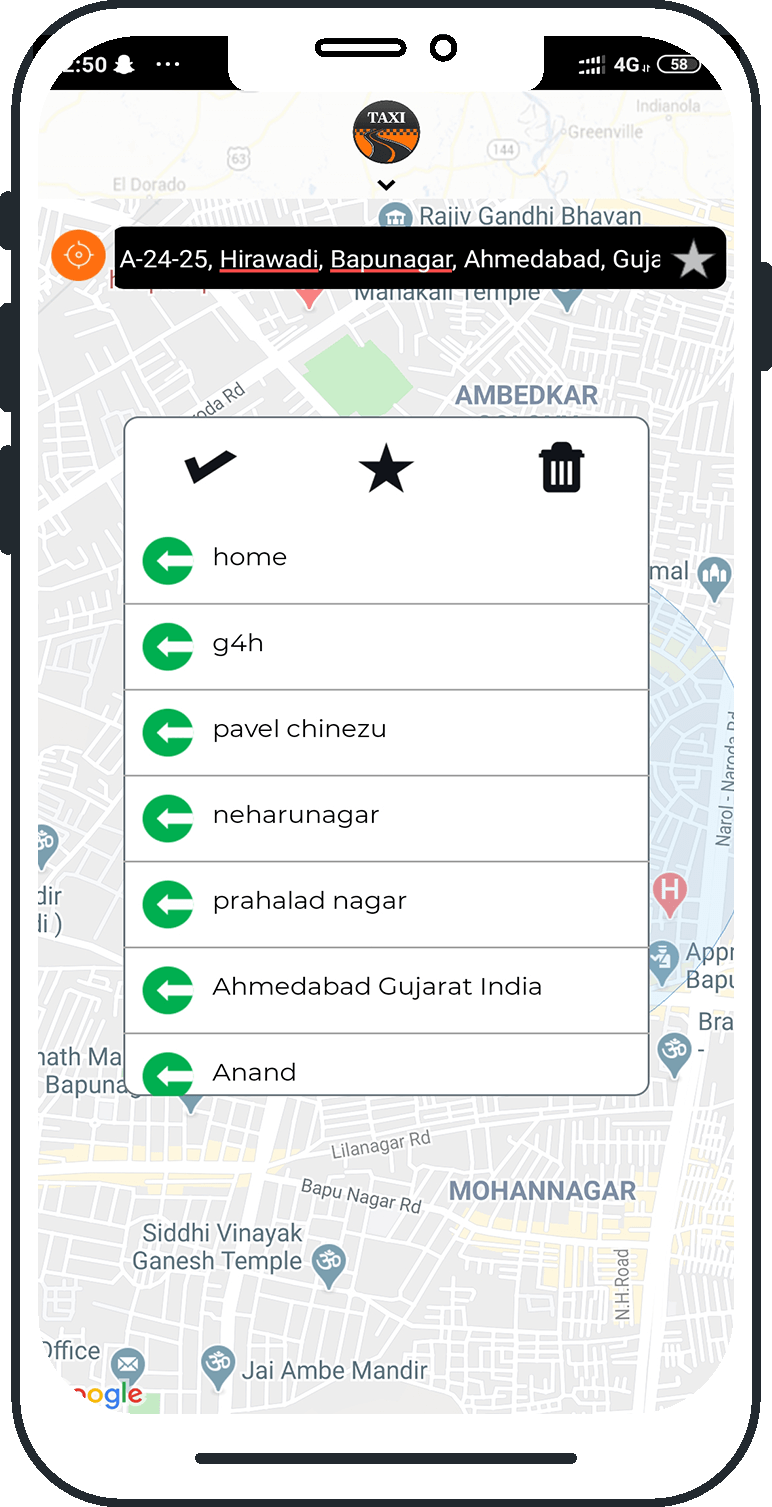 taxi dispatch system screenshot