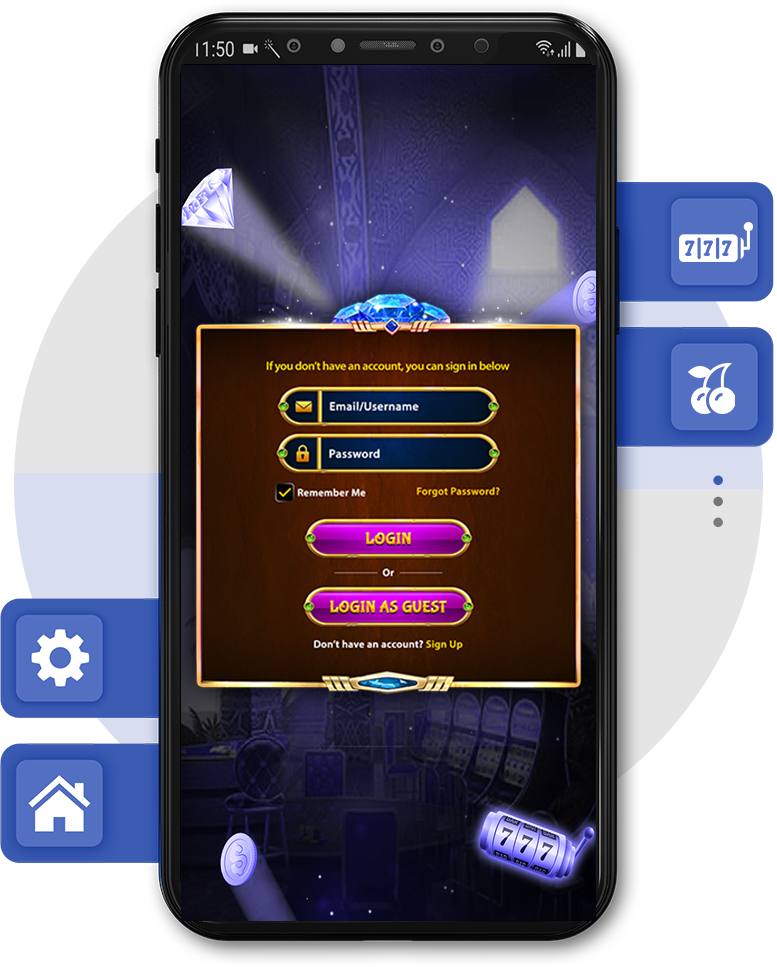 Screenshot online slot software by Uber clone app